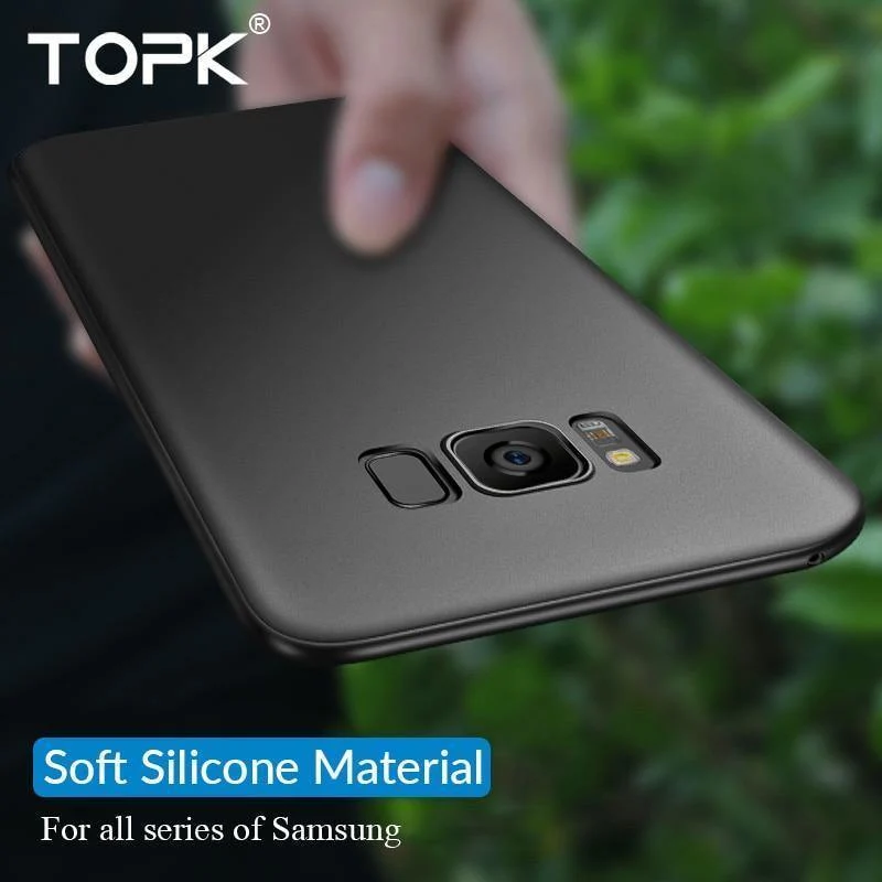 TOPK Ultradünne, hautfreundliche, weiche und schlanke TPU-Telefonhülle für Samsung Galaxy S9 S8 Plus S7 Edge Note 8 Note 9