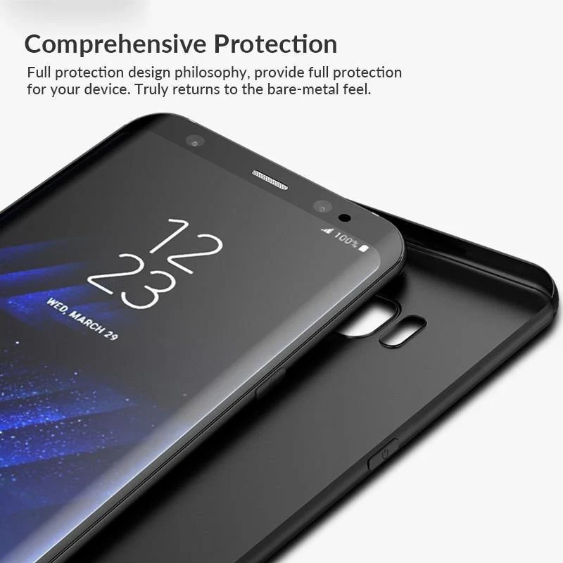 TOPK Ultradünne, hautfreundliche, weiche und schlanke TPU-Telefonhülle für Samsung Galaxy S9 S8 Plus S7 Edge Note 8 Note 9