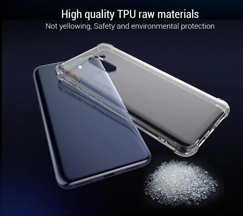 PZOZ Für Xiaomi Pocophone F1 Fall Stoßfest Telefon Schutz Shell Abdeckung TPU Soft Clear Schutz Tasche Für Xiaomi F1 PocophoneF1