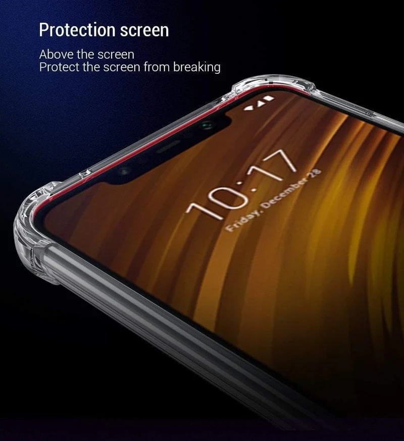 PZOZ Für Xiaomi Pocophone F1 Fall Stoßfest Telefon Schutz Shell Abdeckung TPU Soft Clear Schutz Tasche Für Xiaomi F1 PocophoneF1