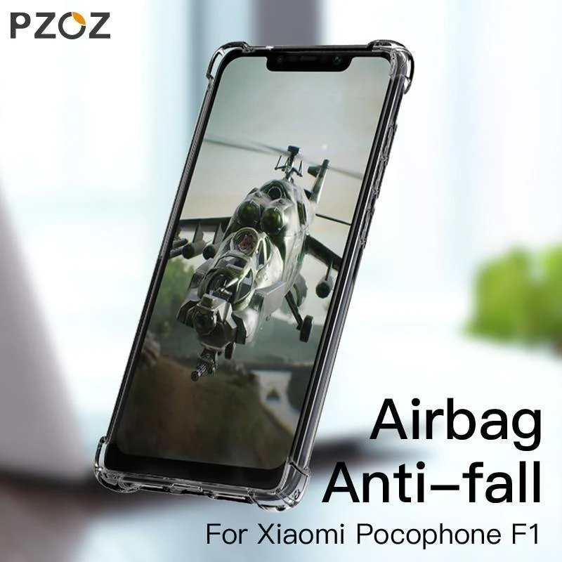 PZOZ Für Xiaomi Pocophone F1 Fall Stoßfest Telefon Schutz Shell Abdeckung TPU Soft Clear Schutz Tasche Für Xiaomi F1 PocophoneF1