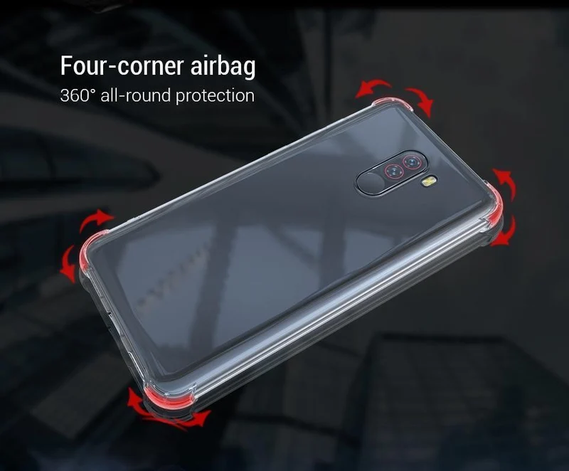 PZOZ Für Xiaomi Pocophone F1 Fall Stoßfest Telefon Schutz Shell Abdeckung TPU Soft Clear Schutz Tasche Für Xiaomi F1 PocophoneF1
