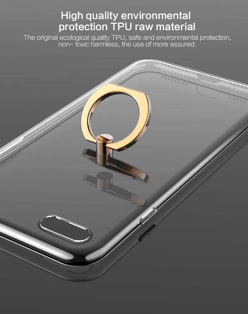 PZOZ Ringhalterhülle für iPhone X 6 6s 7 8 Plus 7P 8P Luxus-Silikon-Mobiltelefon-Schutzhülle Weiche TPU-Rückseiten-Abdeckungsschale