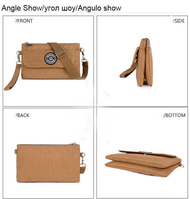 Damen Messenger Bags Wasserdichte Nylon Tageskupplung Geldbörse Lässig Kleine Umhängetasche Für Mädchen Weibliche Tote Handtaschen Armband Bolsa