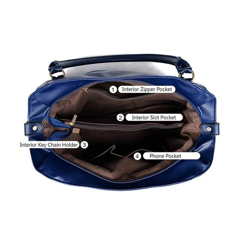 Damen Handtaschen Qualität Damen Hobos Einzel Umhängetaschen Vintage Solid Multi-pocket Ladies Totes Taschen Sac