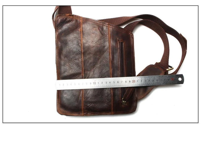 Vintage Casual Crazy Horse Leder Echtes Rindsleder Männer Brust Tasche Kleine Messenger Taschen Für Mann Schulter Taschen
