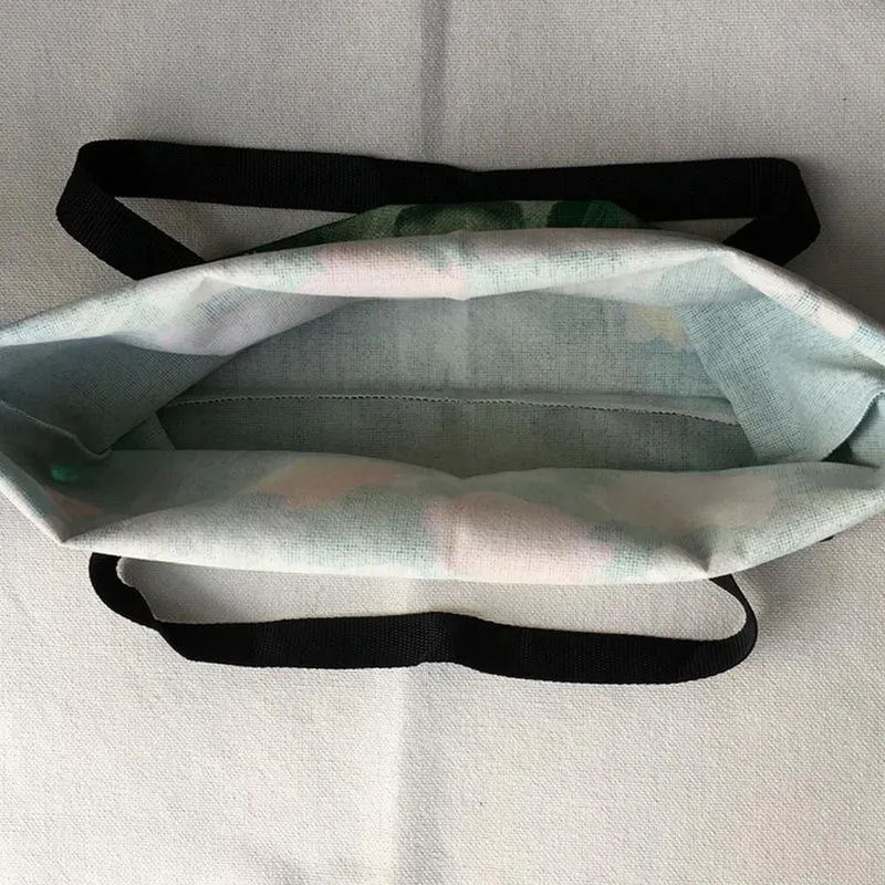 Kitty Cat Einkaufstasche für Damen, faltbar, wiederverwendbar, Leinen-Einkaufstasche mit Aufdruck, für Reisen, Schultaschen, Handtasche