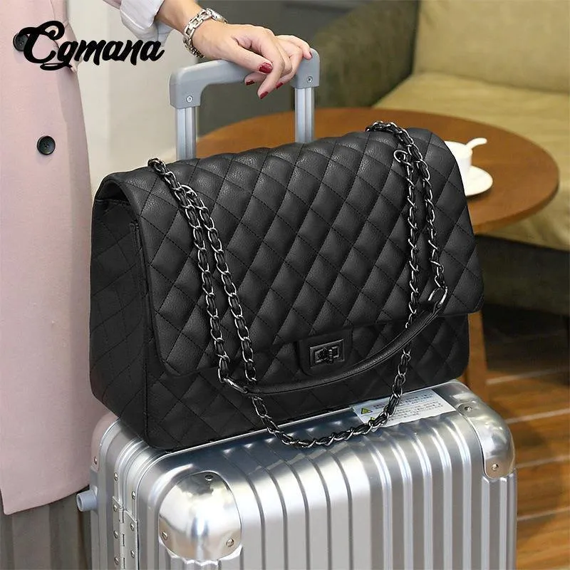 Große Kapazität Tasche Große Umhängetasche Frauen Reisetaschen Leder Pu Stepp Tasche Weibliche Luxus Handtaschen Bolsa Feminina