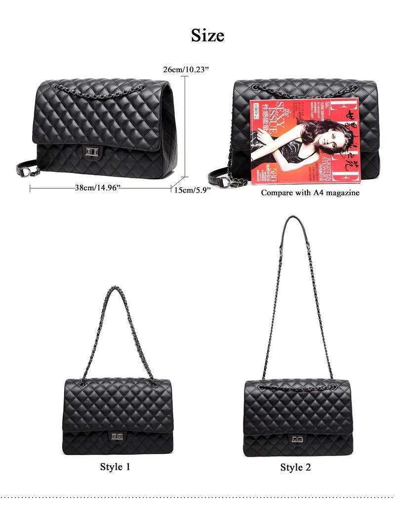Große Kapazität Tasche Große Umhängetasche Frauen Reisetaschen Leder Pu Stepp Tasche Weibliche Luxus Handtaschen Bolsa Feminina