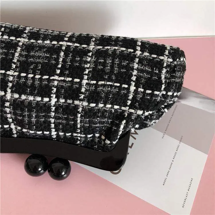 Handtaschen-Schultertaschen-Clip, Abendkupplungen, Acryl-Clip, Umhängetasche, Reißverschluss und Haspe, Einkaufstasche, Kette, Party, Hochzeit