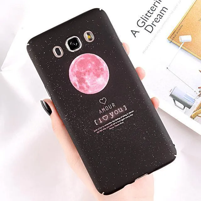 USLION Flower Phone Case for Samsung Galaxy S9 S8 Plus S7 Edge Note 9 8 A8 A6 A7 A5 A3 J7 J5 J3 J2 Prime Cover Hard PC Cases