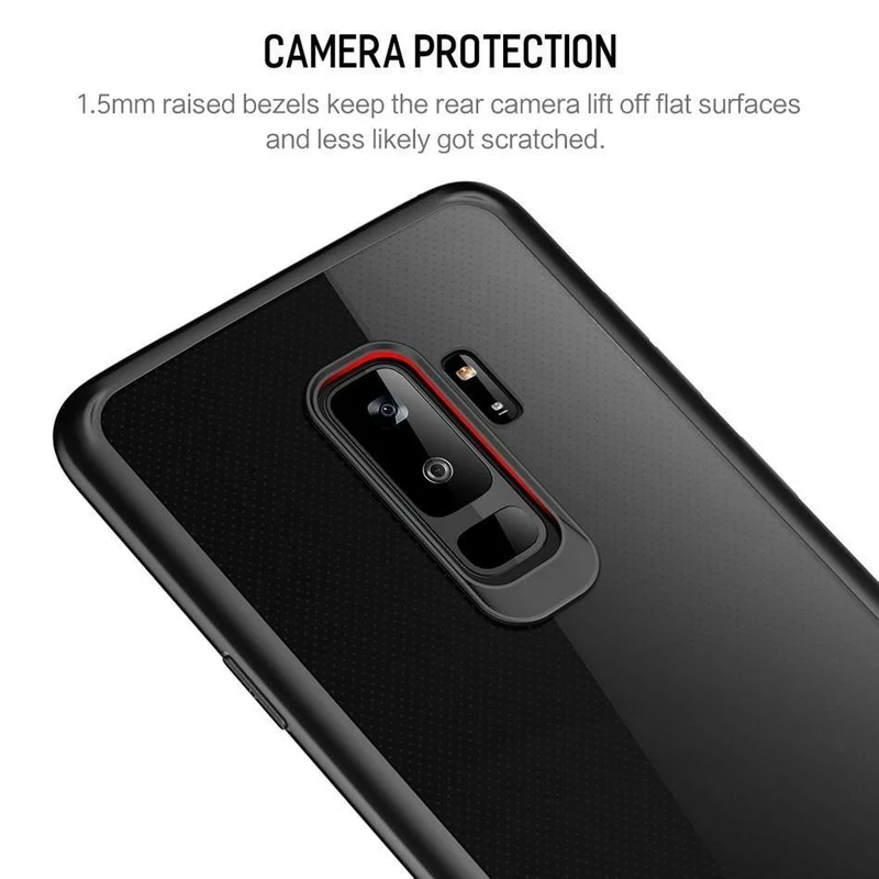 ROCK Slim Transparent Case for Galaxy S9 S9 Plus,Premium TPU+PC Anti-knock Phone Case for Samsung Galaxy S9 S9+