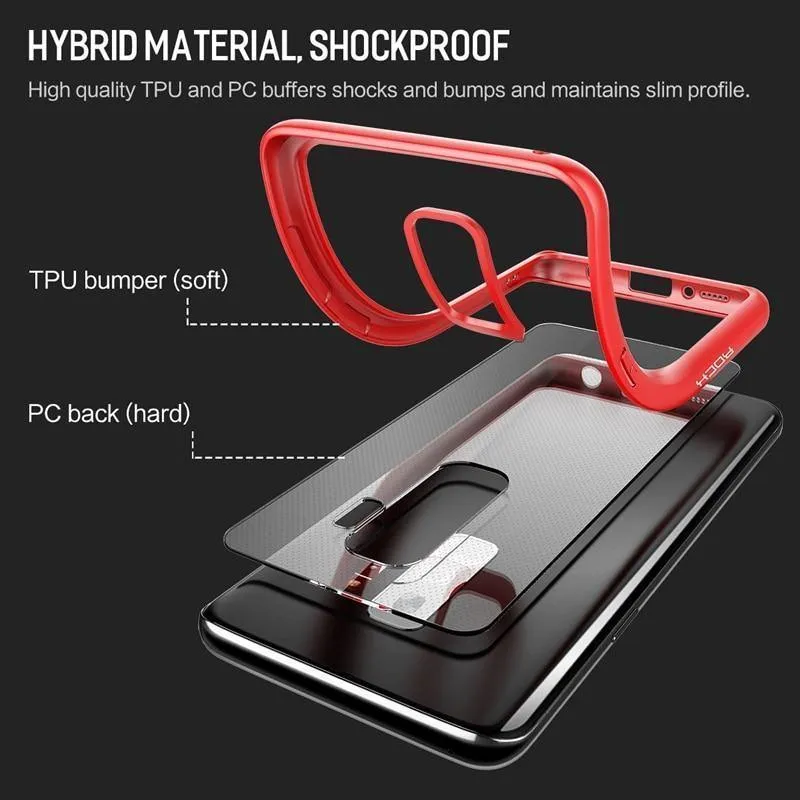 ROCK Slim Transparent Case for Galaxy S9 S9 Plus,Premium TPU+PC Anti-knock Phone Case for Samsung Galaxy S9 S9+