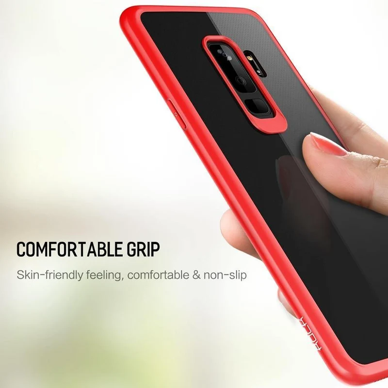 ROCK Slim Transparent Case for Galaxy S9 S9 Plus,Premium TPU+PC Anti-knock Phone Case for Samsung Galaxy S9 S9+