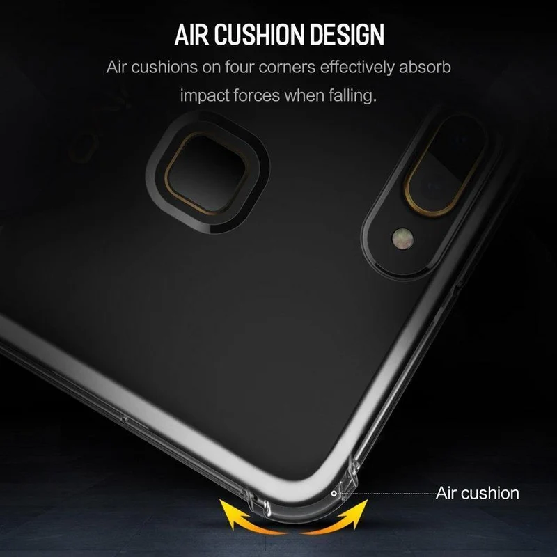 Heavy Duty Protection Silicone Case For Vivo X20, ROCK Anti Knock Phone Case for Vivo X20 TPU Cover Case For Vivo X20