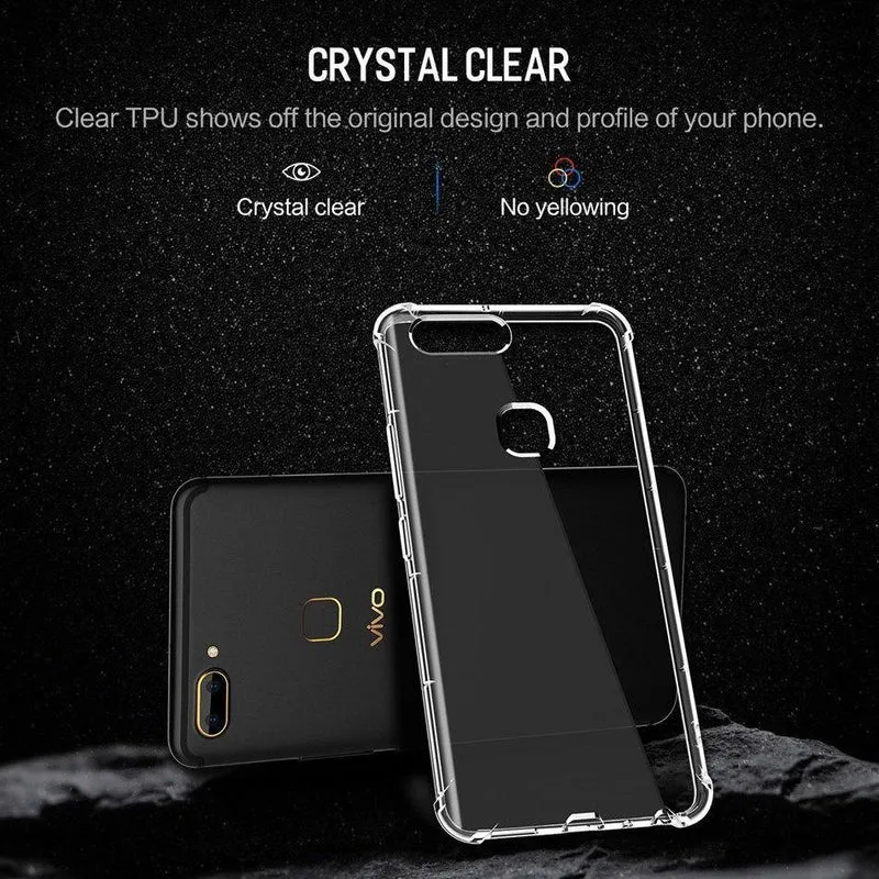 Heavy Duty Protection Silicone Case For Vivo X20, ROCK Anti Knock Phone Case for Vivo X20 TPU Cover Case For Vivo X20