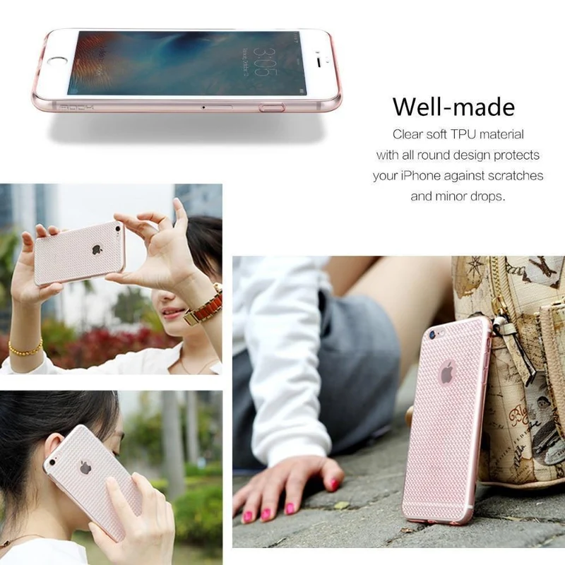 ROCK Fla Phone Case For iPhone 6 plus cover Series Luxury Slim Armor cover shell TPU Slim Cover for iPhone 6 plus Clearance 49%