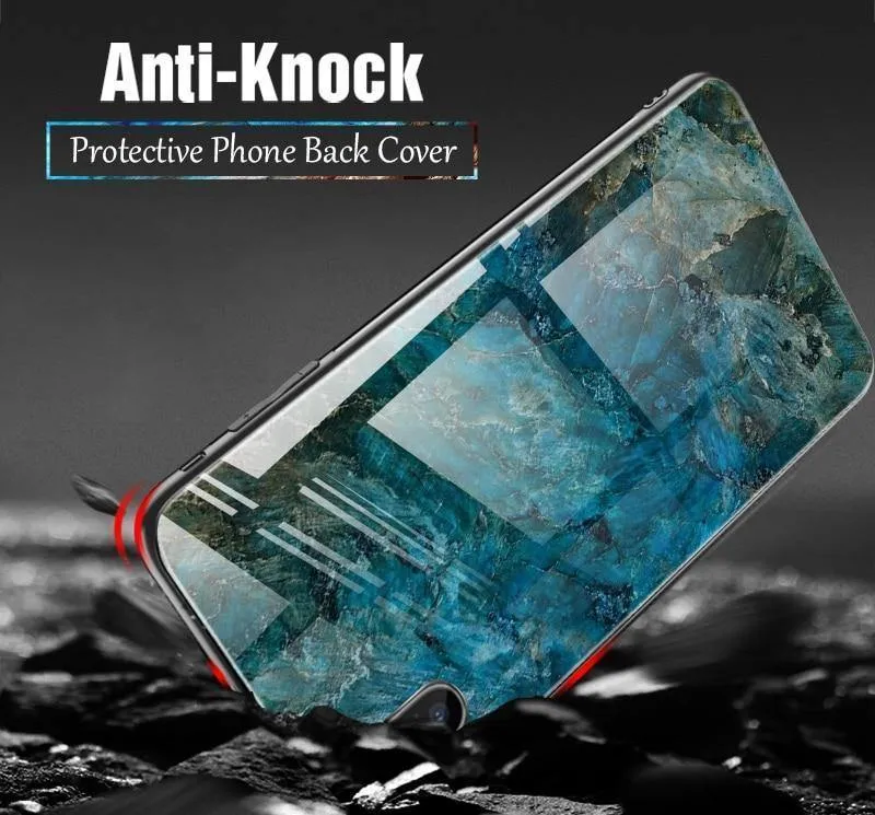TOMKAS Luxury Marble Phone Case for iPhone X Xs Max Glass PC Agate Back Cover Silicone Soft Edge Coque Case for iPhone XS Max XR
