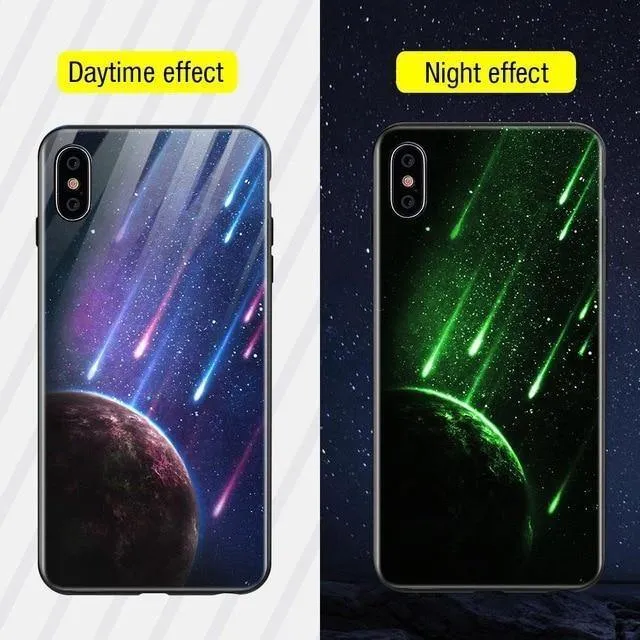 TOMKAS Leuchtende Tierglashülle für iPhone X XS MAX XS Luxus-Silikon-Telefonhülle für iPhone 7 8 Plus Hüllen für iPhone 6 S 6S