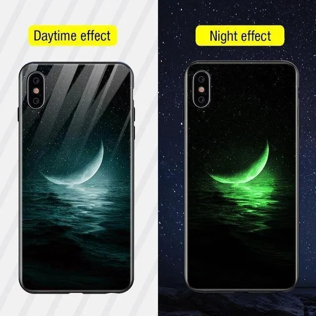 TOMKAS Leuchtende Tierglashülle für iPhone X XS MAX XS Luxus-Silikon-Telefonhülle für iPhone 7 8 Plus Hüllen für iPhone 6 S 6S