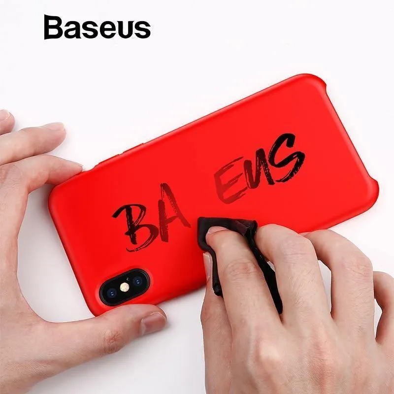 Baseus Luxus Flüssigsilikonhülle für iPhone Xs Max Glatte Candy-Farben-Silikonhülle für iPhone Xs Xs Max XR Coque-Telefonabdeckung