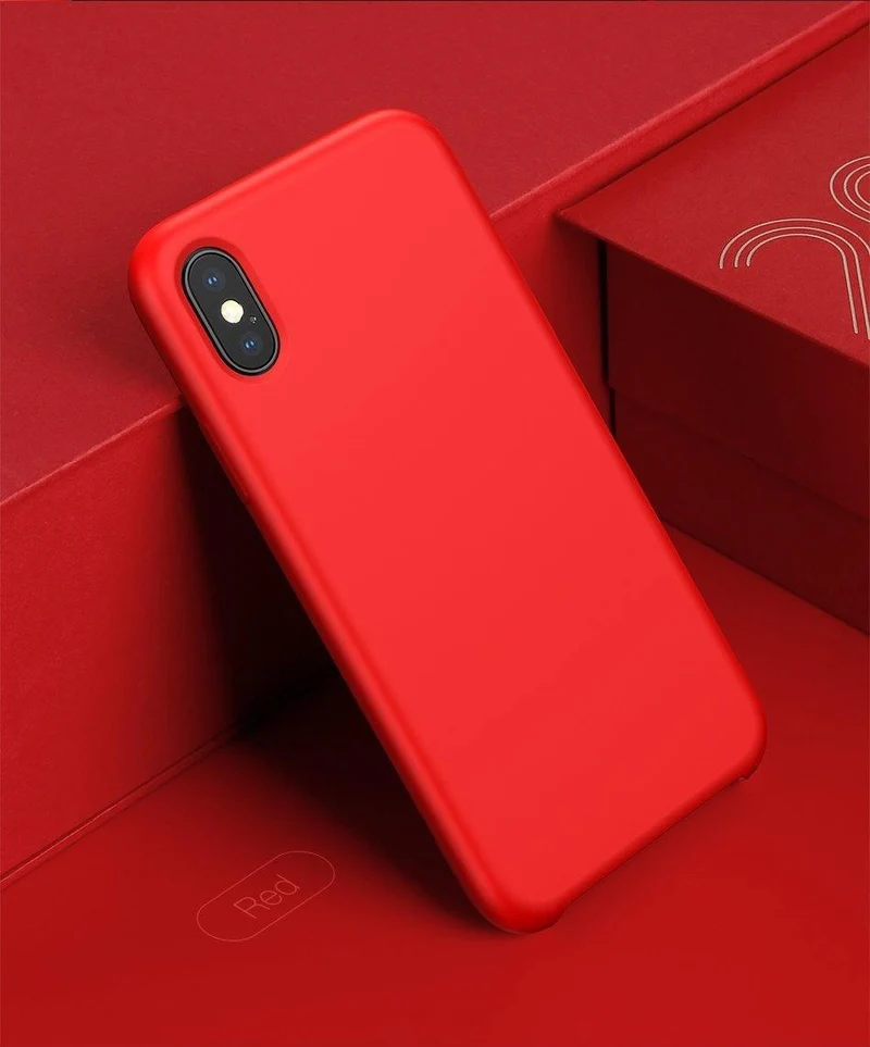 Baseus Luxus Flüssigsilikonhülle für iPhone Xs Max Glatte Candy-Farben-Silikonhülle für iPhone Xs Xs Max XR Coque-Telefonabdeckung