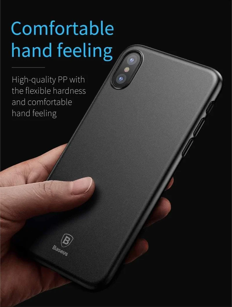 Baseus Luxury Simple Phone Case für iPhone X Glatte Matte PP Case für iPhone X Ultra Thin Zurück Phone Cover für iPhoneX Coque