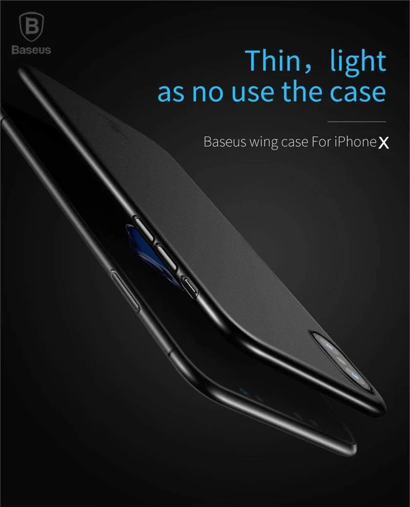 Baseus Luxury Simple Phone Case für iPhone X Glatte Matte PP Case für iPhone X Ultra Thin Zurück Phone Cover für iPhoneX Coque