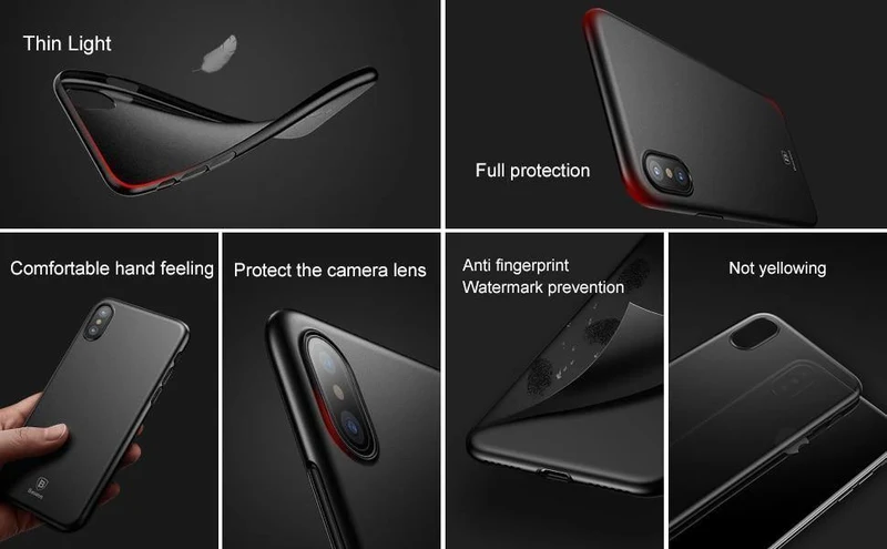 Baseus Luxury Simple Phone Case für iPhone X Glatte Matte PP Case für iPhone X Ultra Thin Zurück Phone Cover für iPhoneX Coque