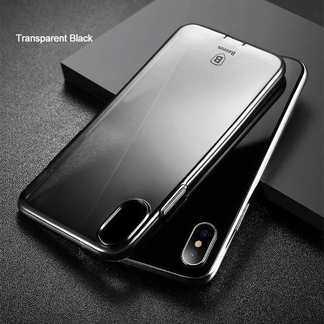 Baseus Ultradünne TPU-Hülle für iPhone X. Schmutzabweisende Hülle, transparente, weiche Silikonhülle mit hoher Transparenz für iPhone X