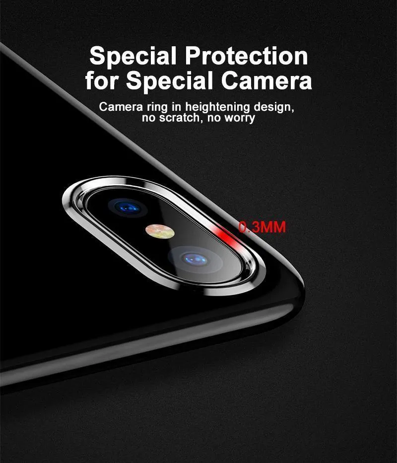 Baseus Ultradünne TPU-Hülle für iPhone X. Schmutzabweisende Hülle, transparente, weiche Silikonhülle mit hoher Transparenz für iPhone X
