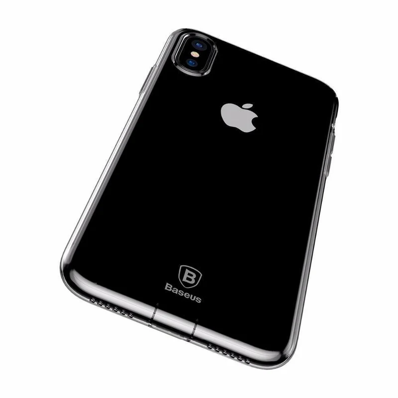 Baseus Ultradünne TPU-Hülle für iPhone X. Schmutzabweisende Hülle, transparente, weiche Silikonhülle mit hoher Transparenz für iPhone X