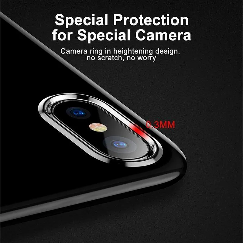 Baseus Ultradünne TPU-Hülle für iPhone X. Schmutzabweisende Hülle, transparente, weiche Silikonhülle mit hoher Transparenz für iPhone X