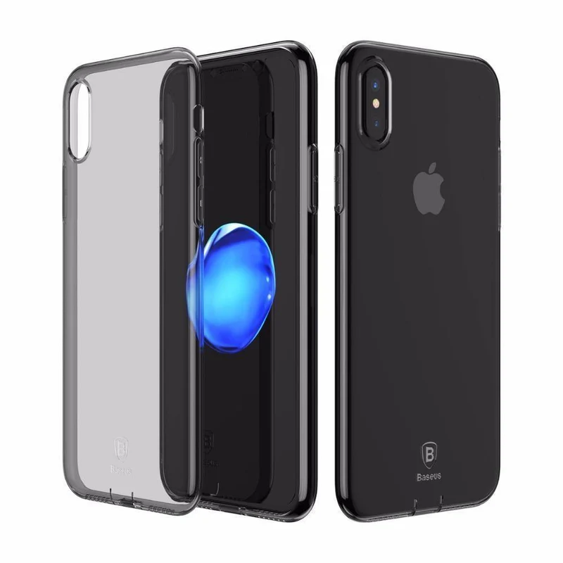 Baseus Ultradünne TPU-Hülle für iPhone X. Schmutzabweisende Hülle, transparente, weiche Silikonhülle mit hoher Transparenz für iPhone X