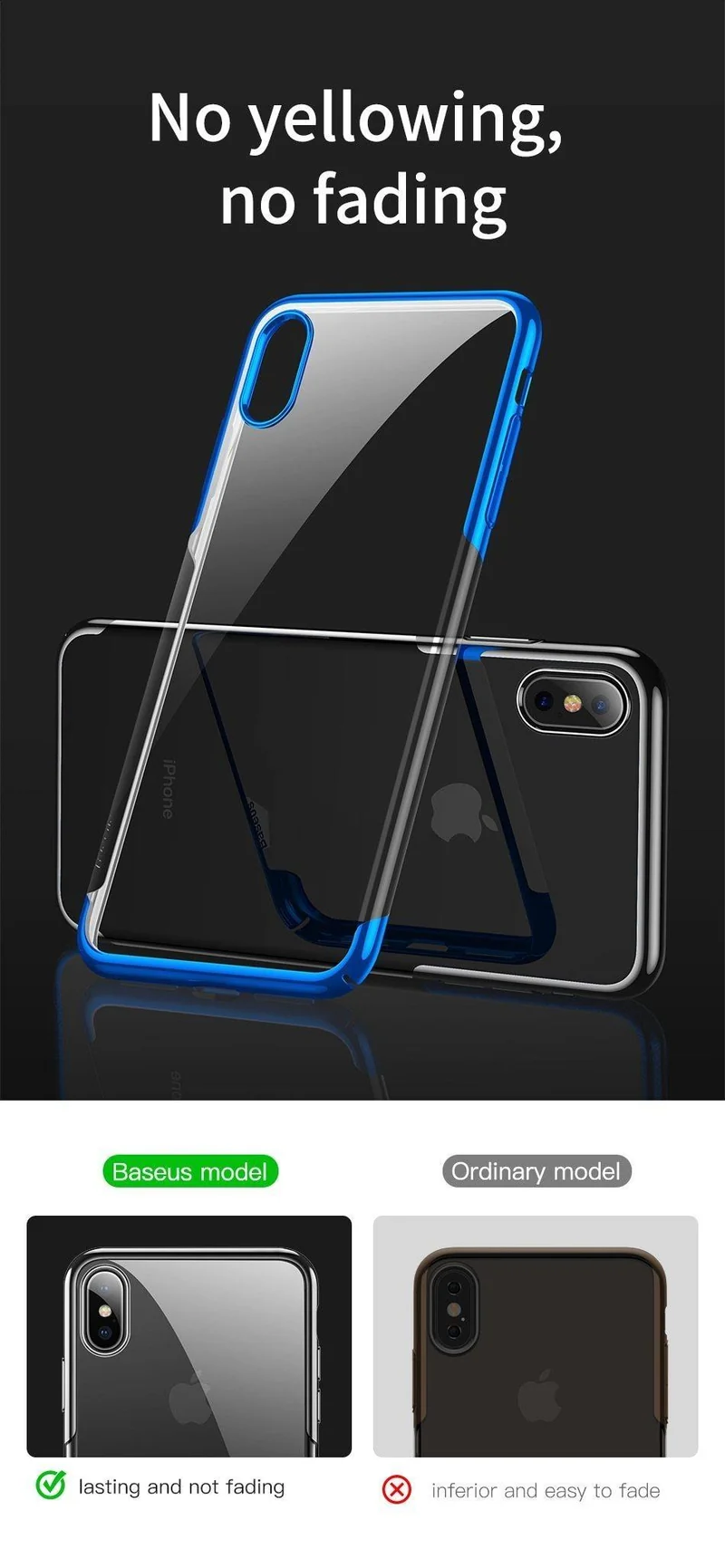 Baseus Für iPhone X Xs Fall Luxus Überzug Hartplastik Telefon Fall Für iPhone Xs XR XS Max 2018 Fällen dünne Zurück Abdeckung Coque