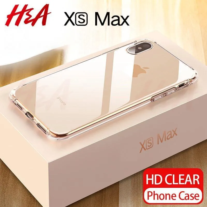 H & A Ultra Dünne Transparente Fall Für Apple iPhone X XS Max XR Fällen Klar Weiche TPU Abdeckung Für iPhone XR XS Max Telefon Fall Capa