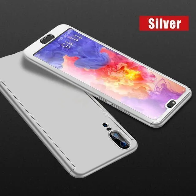H&A Luxus 360 Grad Vollschutz Handyhülle für Huawei P20 Lite P20 Pro Displayschutzfolie Handyhülle P20 Lite P20 Pro Hülle Glas