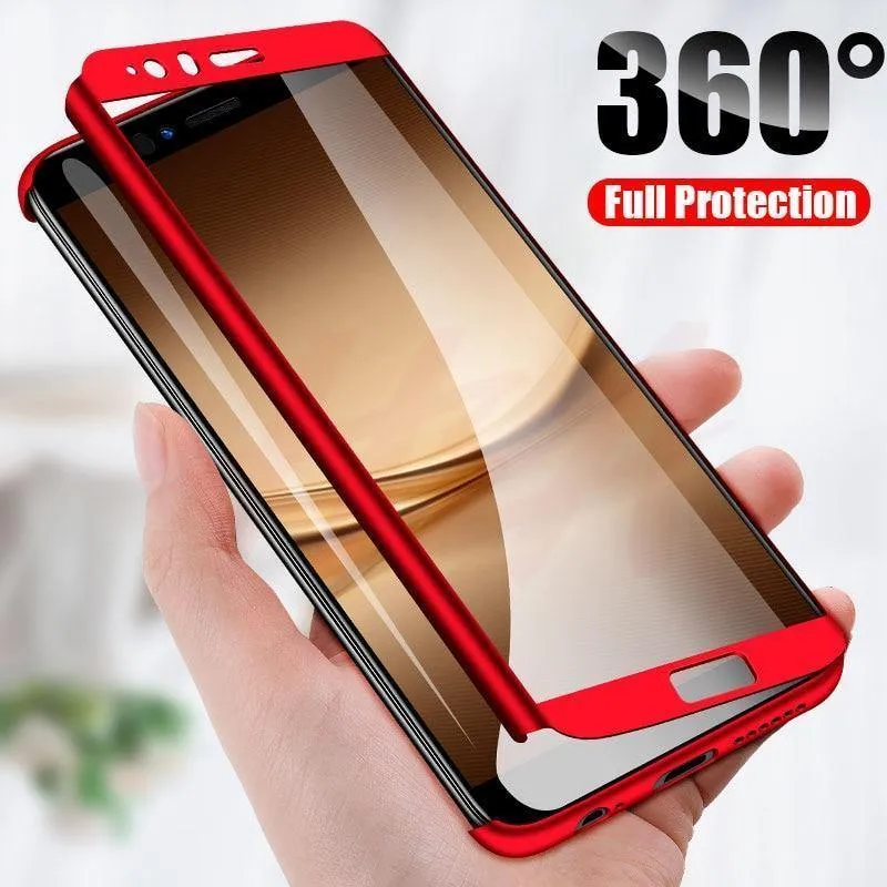 Luxuriöse 360-Grad-Vollschutzhülle für Huawei P10 P9 P8 Lite Mate 20 10 Pro Lite Displayschutzfolie Mate 20 Hülle Glas