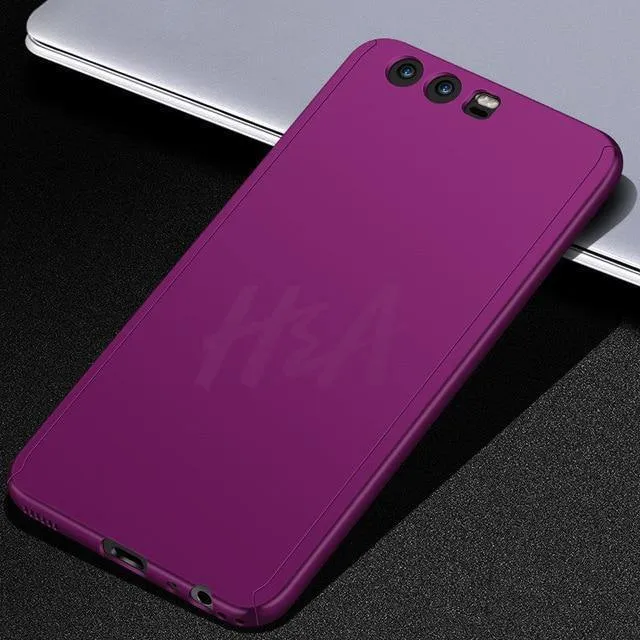 Luxuriöse 360-Grad-Vollschutzhülle für Huawei P10 P9 P8 Lite Mate 20 10 Pro Lite Displayschutzfolie Mate 20 Hülle Glas
