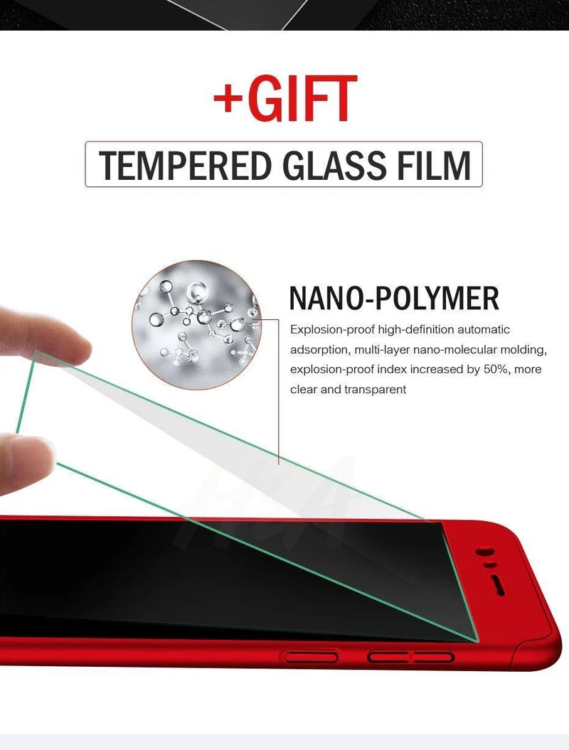 Luxuriöse 360-Grad-Vollschutzhülle für Huawei P10 P9 P8 Lite Mate 20 10 Pro Lite Displayschutzfolie Mate 20 Hülle Glas