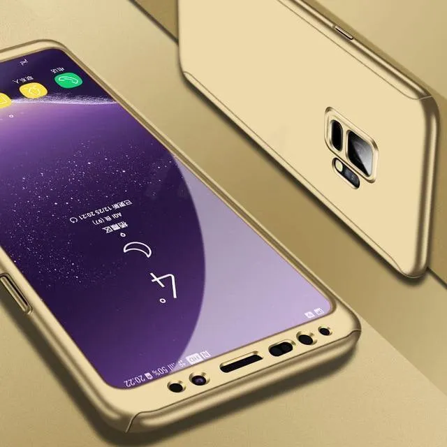H&A 360-Grad-Vollschutz-Telefonhülle für Samsung Galaxy S9 S8 Plus S7 S6 Edge Displayschutzfolie Telefonabdeckung Note 9 8 S8 Hülle