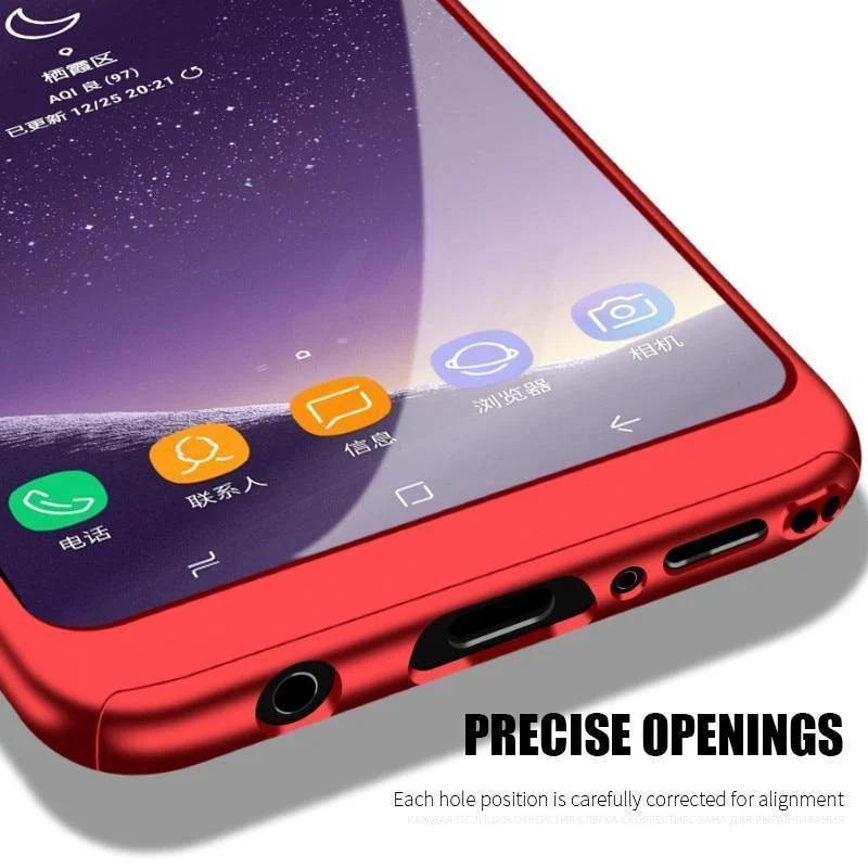H&A 360-Grad-Vollschutz-Telefonhülle für Samsung Galaxy S9 S8 Plus S7 S6 Edge Displayschutzfolie Telefonabdeckung Note 9 8 S8 Hülle