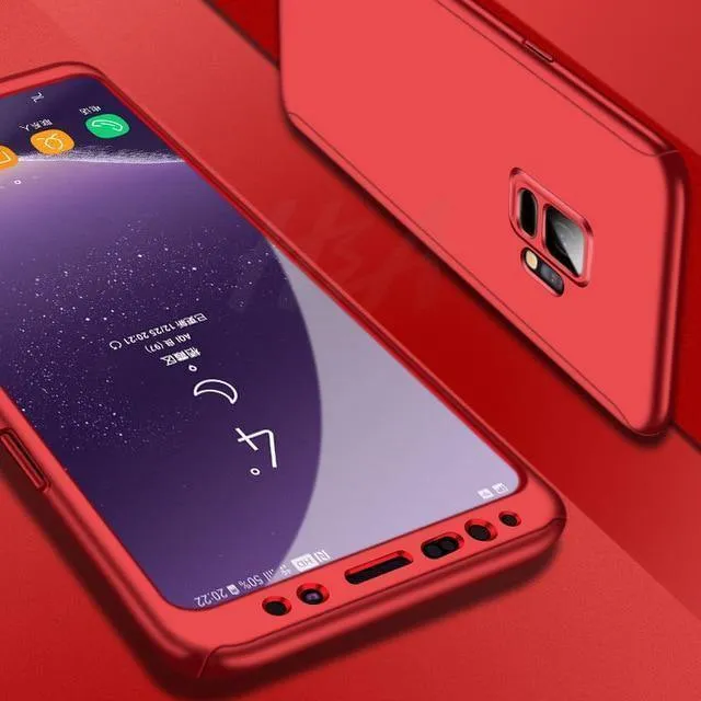 H&A 360-Grad-Vollschutz-Telefonhülle für Samsung Galaxy S9 S8 Plus S7 S6 Edge Displayschutzfolie Telefonabdeckung Note 9 8 S8 Hülle