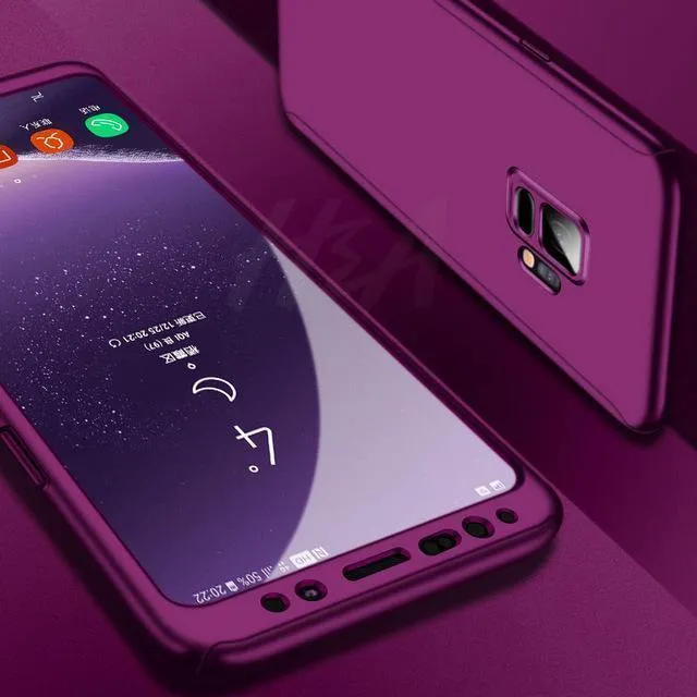 H&A 360-Grad-Vollschutz-Telefonhülle für Samsung Galaxy S9 S8 Plus S7 S6 Edge Displayschutzfolie Telefonabdeckung Note 9 8 S8 Hülle