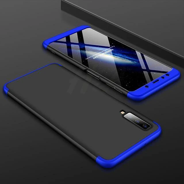 H&A 360-Grad-Vollschutzhülle für Samsung Galaxy J4 Plus J6 Plus J8 A7 2018, matt, stoßfest, PC-Telefonhülle, A7 J8-Hülle