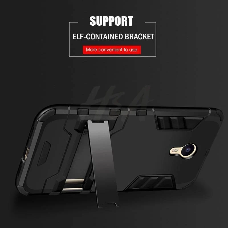 H&A Luxus Heavy Duty Armor Handyhülle für Meizu M6 M6S M5 Note Vollständige Anti-Klopf-Abdeckung für Meizu M3 M6 M5 Note Halter Hülle