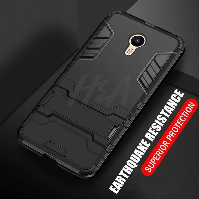 H&A Luxus Heavy Duty Armor Handyhülle für Meizu M6 M6S M5 Note Vollständige Anti-Klopf-Abdeckung für Meizu M3 M6 M5 Note Halter Hülle
