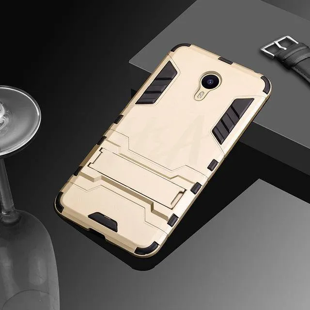 H&A Luxus Heavy Duty Armor Handyhülle für Meizu M6 M6S M5 Note Vollständige Anti-Klopf-Abdeckung für Meizu M3 M6 M5 Note Halter Hülle