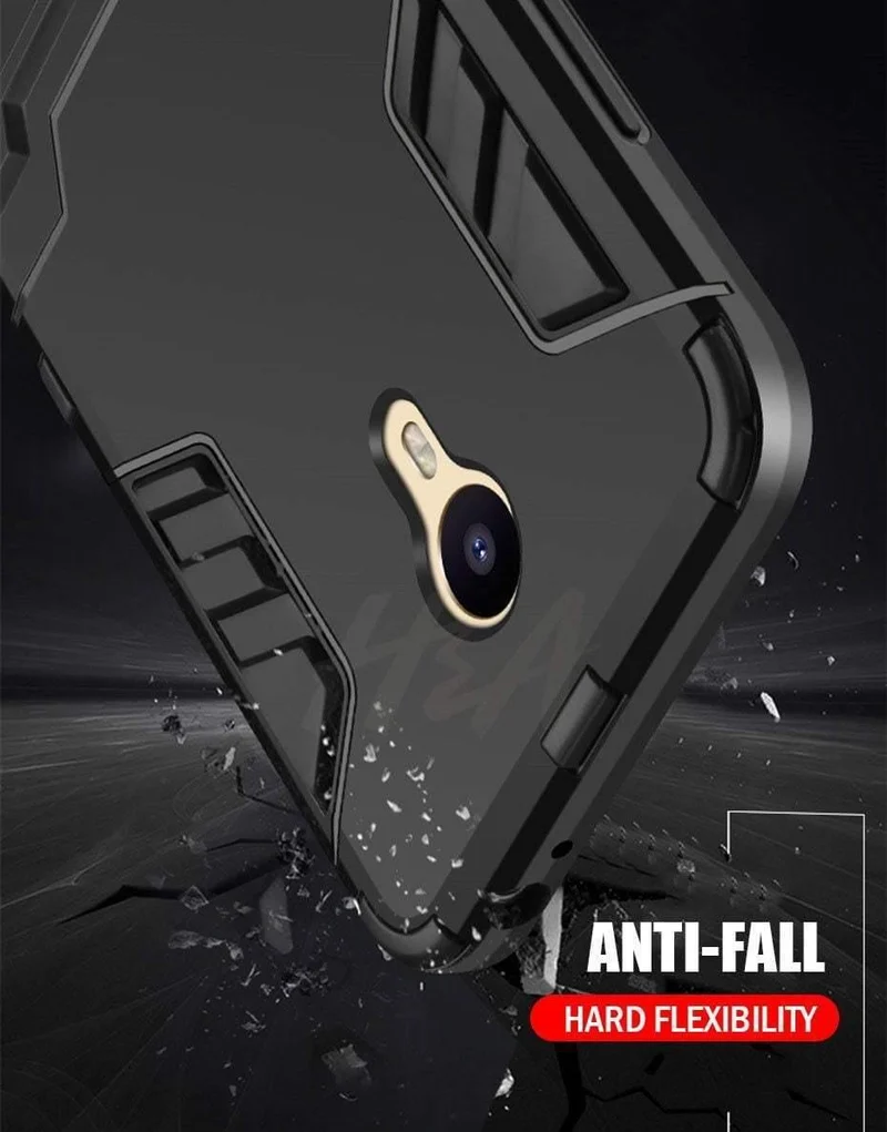 H&A Luxus Heavy Duty Armor Handyhülle für Meizu M6 M6S M5 Note Vollständige Anti-Klopf-Abdeckung für Meizu M3 M6 M5 Note Halter Hülle