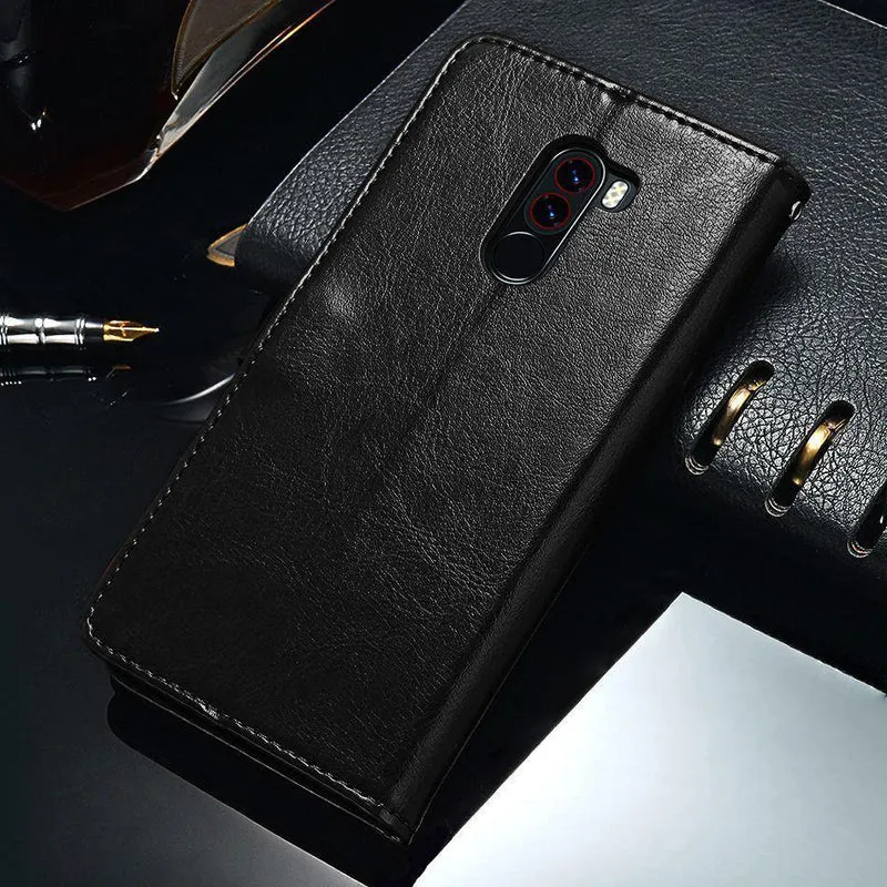 für Xiaomi POCOPHONE F1 Hülle Globale POCO F1 Brieftasche Lederhülle Schutzhülle für Telefon TOMKAS Original POCOPONE F1 Hülle